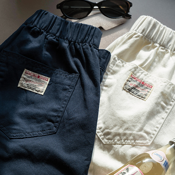 Pocket Patch Banding Half-length Pants