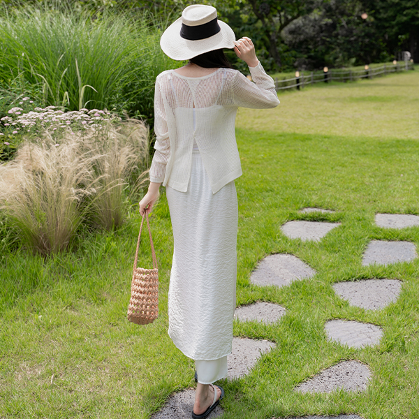 Double Layered Slit Banding Skirt