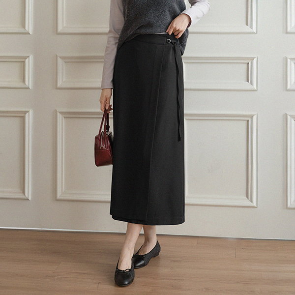 Laura Side Belt Wrap Skirt