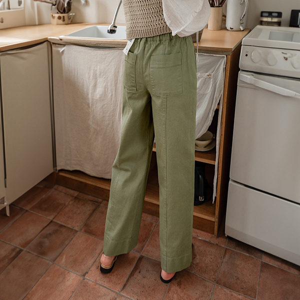 Perfect Cotton Pants 71ver (back incision semi-wide)