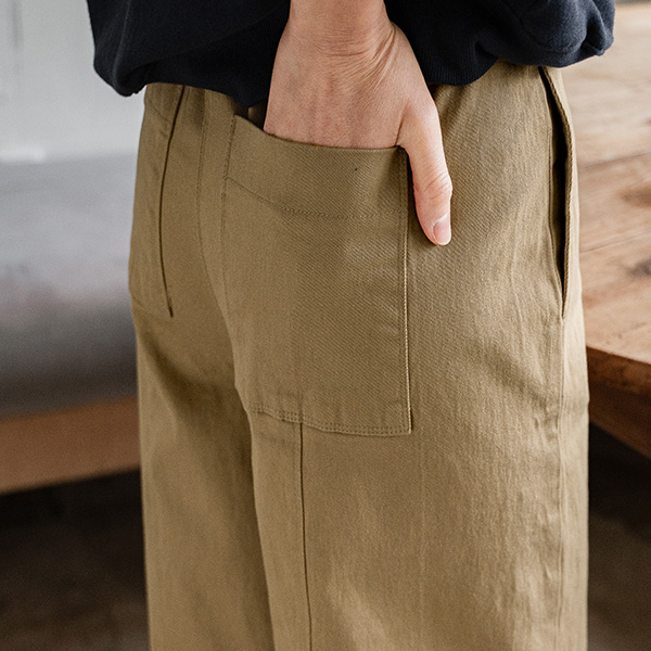 Perfect Cotton Pants 71ver (back incision semi-wide)