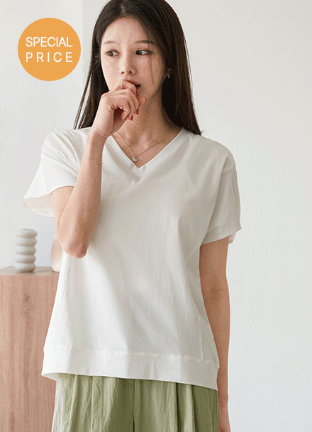 [Special Sale] With V Short-sleeve T-shirt Korea