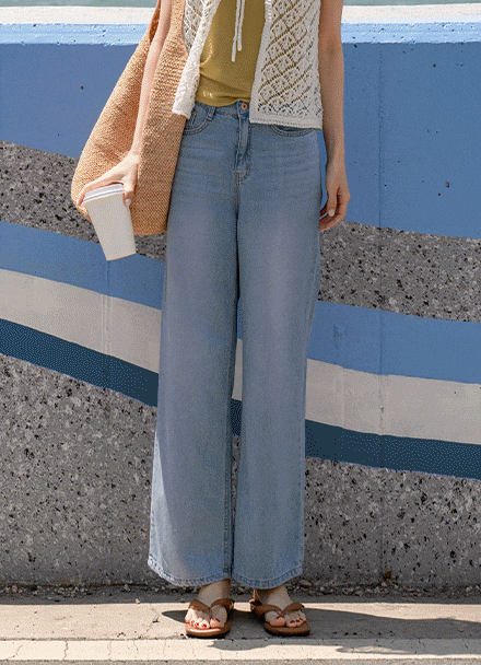 Summer Lyocelle Banding Straight Pants Korea