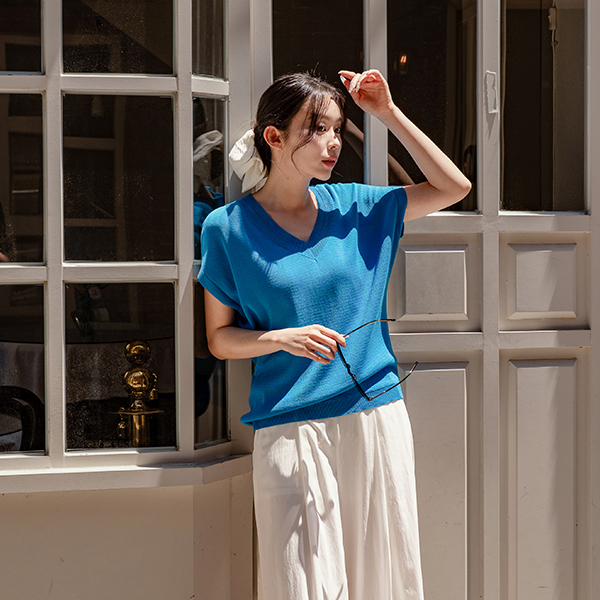 [Special Sale] Maxi Cap Sleeves V-neck Knitwear