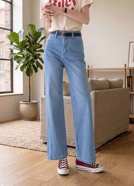 Flare Denim Wide Pants Korea