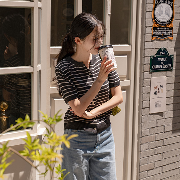 Linen Open Neck Short-sleeve Cardigan