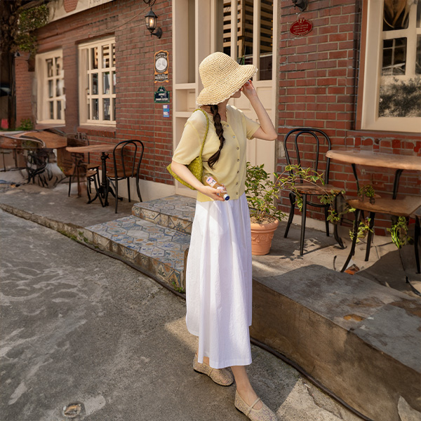 Linen Open Neck Short-sleeve Cardigan