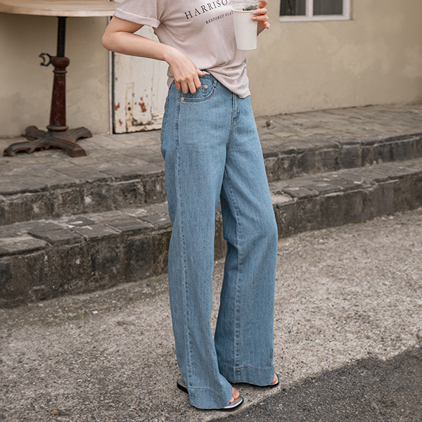 Seasoning Back Banding Denim Pants