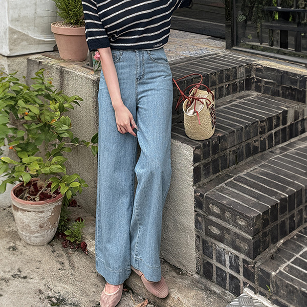 Seasoning Back Banding Denim Pants