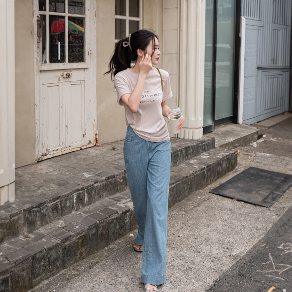 Seasoning Back Banding Denim Pants