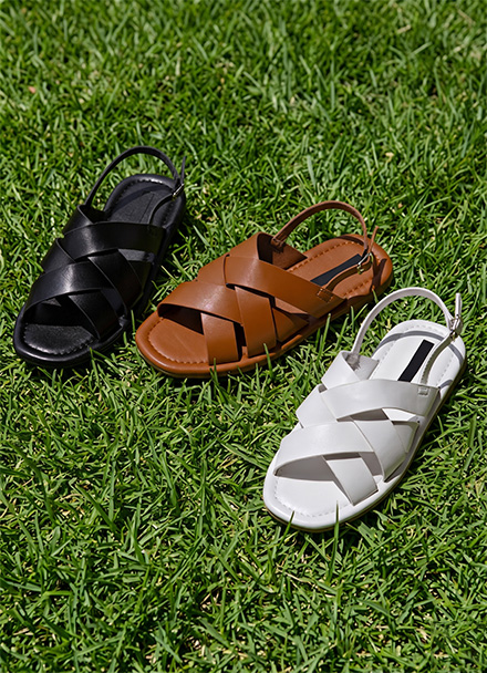 Brownie Double Cross Sandals Korea