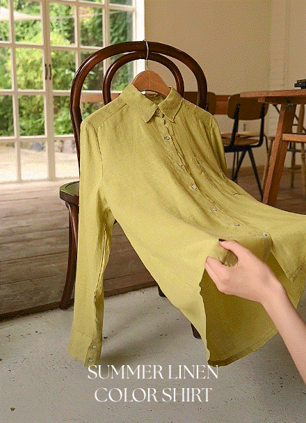 Summer Linen Color Shirt Korea