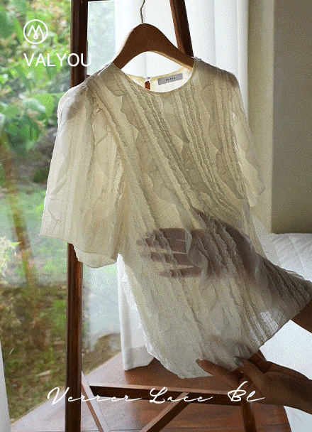 [valyou] 베러 lace Short-sleeve Blouse Korea