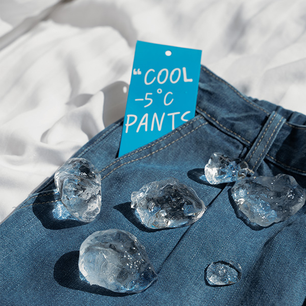 Cool Slosh Pintuck Back Banding Denim Shorts