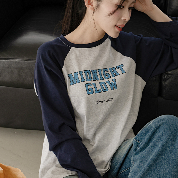 Midnight Long-sleeve Raglan T-shirt