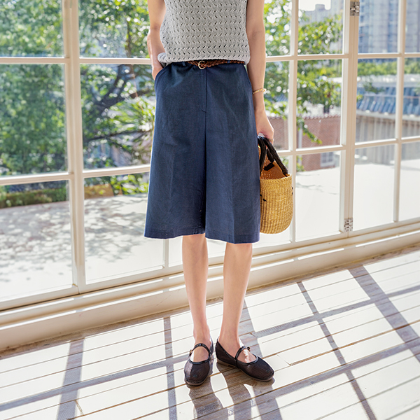 Blue View Bermuda Linen Banding Pants