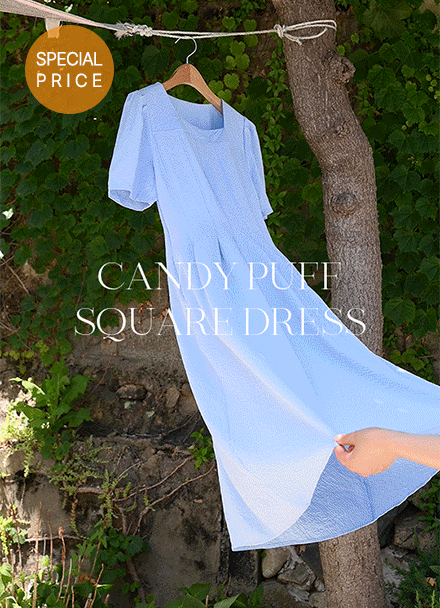 [Special Sale] Candy Puff Square Dress Korea