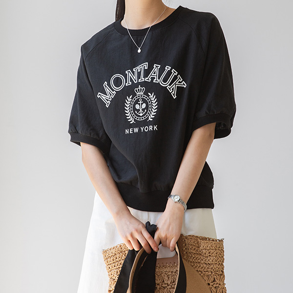 Montauk Linen Short-Sleeved Sweatshirt