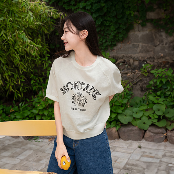 Montauk Linen Short-Sleeved Sweatshirt