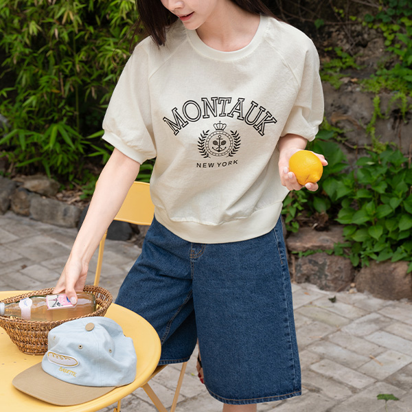 Montauk Linen Short-Sleeved Sweatshirt