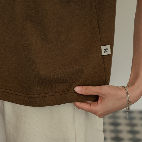 [valyou] key point Labels Washing Drop T-shirt