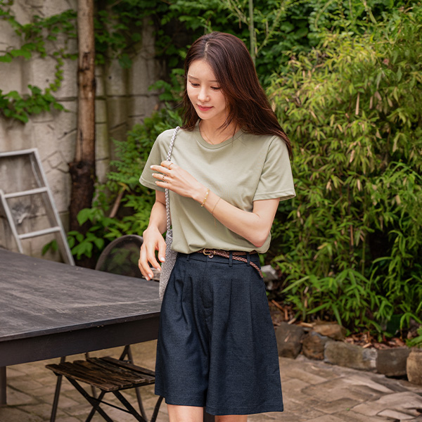 [Special Sale] Airy Stretchy Basic Short-sleeve T-shirt
