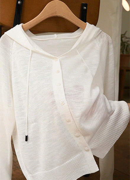 Viscose Silky Hood Cardigan Korea