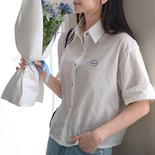 Benny Rustling Silver Button Short-sleeve Shirt
