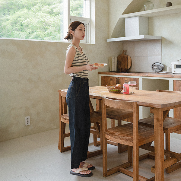 Perfect Pants 115ver (raw denim 8 quarter length semi-wide) (Non fade)