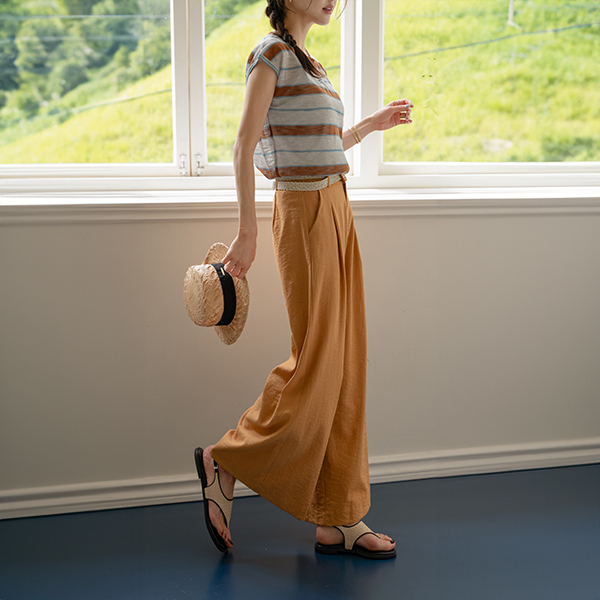 Mui Horizontal Striped Sleeveless Shirts Knitwear