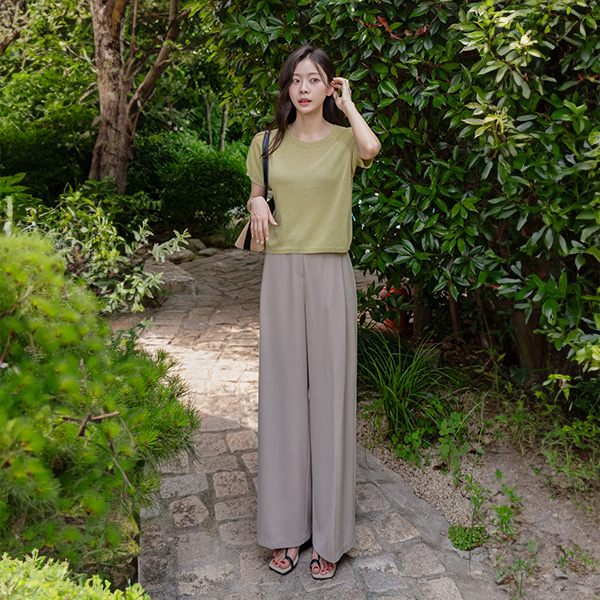 Our Summer Holgament Round Short-sleeve Knitwear