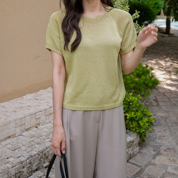 Our Summer Holgament Round Short-sleeve Knitwear
