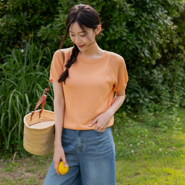 Our Summer Holgament Round Short-sleeve Knitwear
