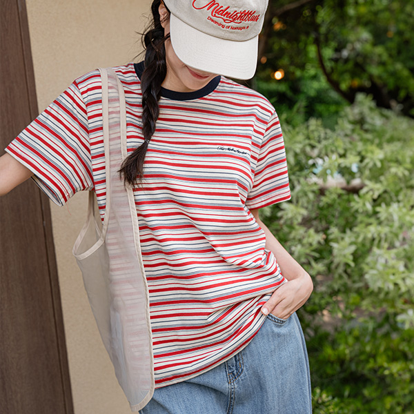 Bunny Stripe Short-sleeve T-shirt