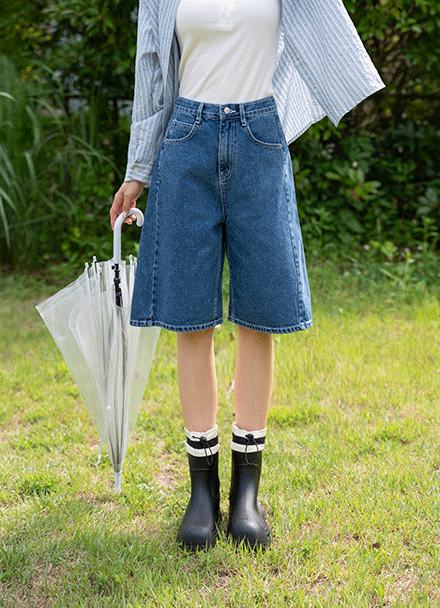 Neutral Side Incision Bermuda Denim Pants Korea