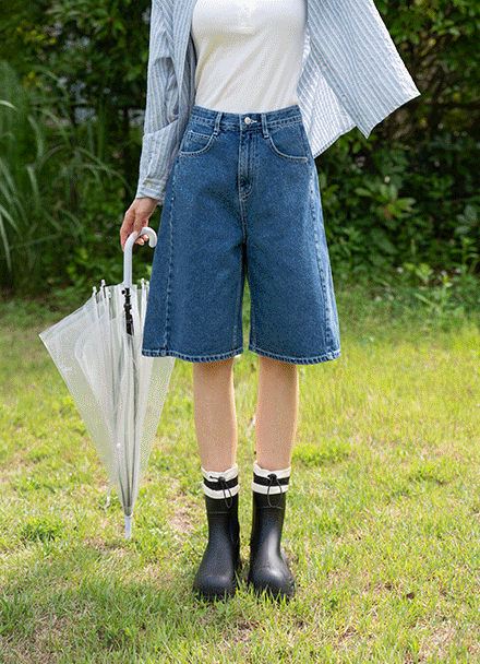 Neutral Side Incision Bermuda Denim Pants Korea