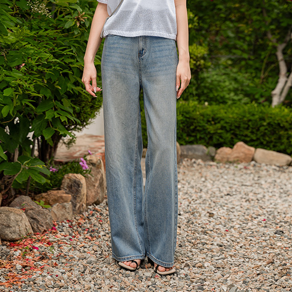 Summer Slosh Lyocell WDide Denim Pants
