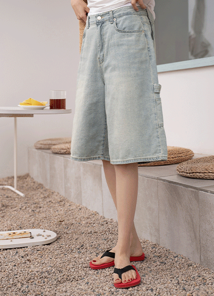 카펜더 key point Denim 버뮤다 Pants Korea