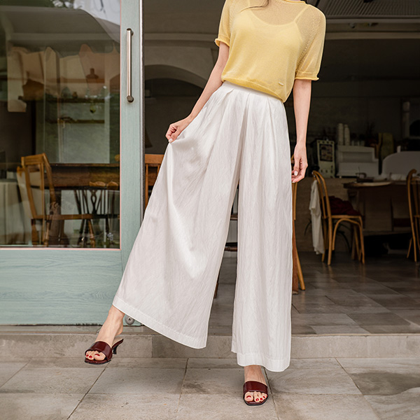 바스락 아이스 Kyurot Banding Pants