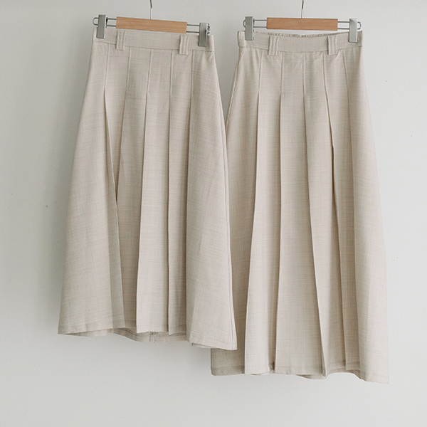 Banding Aline Wrinkles Pleats Skirt