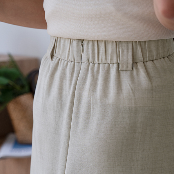 Banding Aline Wrinkles Pleats Skirt