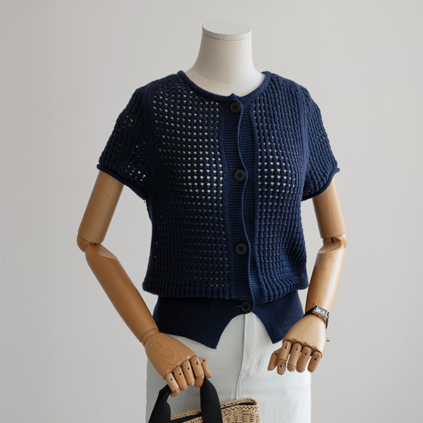Rosé Skasi Short-sleeve Knitwear Cardigan