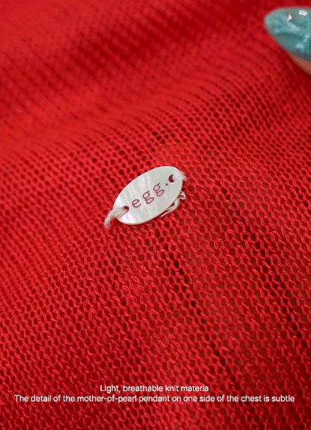 Egg Patch Summer Cool Linen Cardigan Korea
