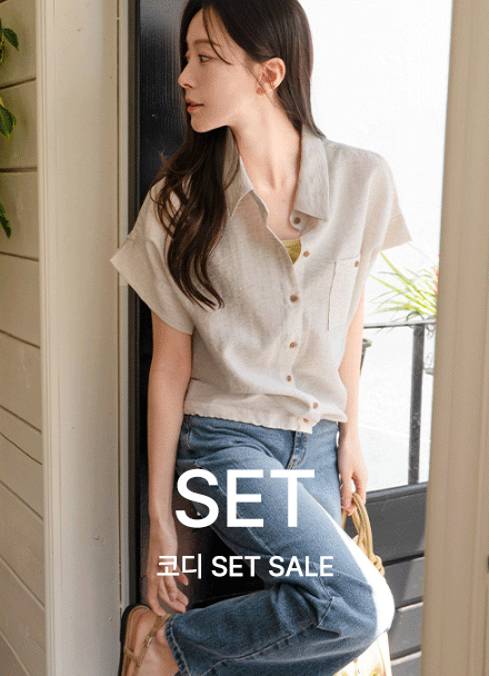 [코디SET] [valyou] 에어핏 버뮤다 Harp Slacks+[valyou] 밑단 string Linen Short-sleeve Shirt Korea