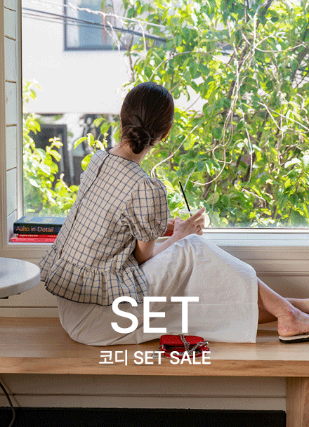 [코디SET] 키작아도 쿨 핀턱 Skirt (여름바스락플레어) + [Special Sale] 백단추 Check Short-sleeve Blouse Korea