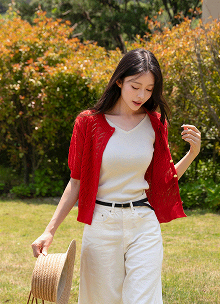 Mild Skasi Short-sleeve Cardigan Korea