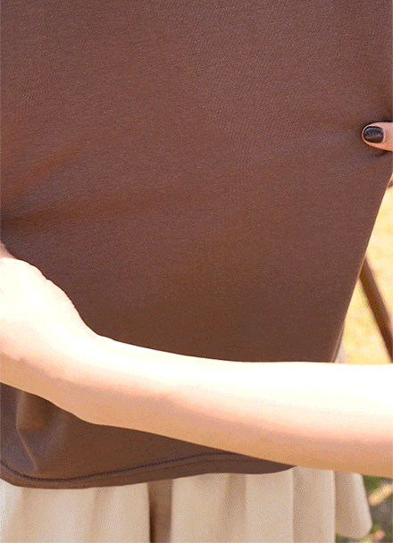 Half Lace Chewy Modal Cap Sleeves T-shirt Korea