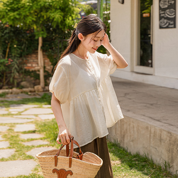 Simple Frill Daily Blouse