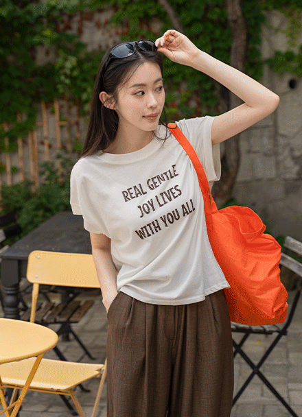 Gentle Joy Cap Sleeves T-shirt Korea
