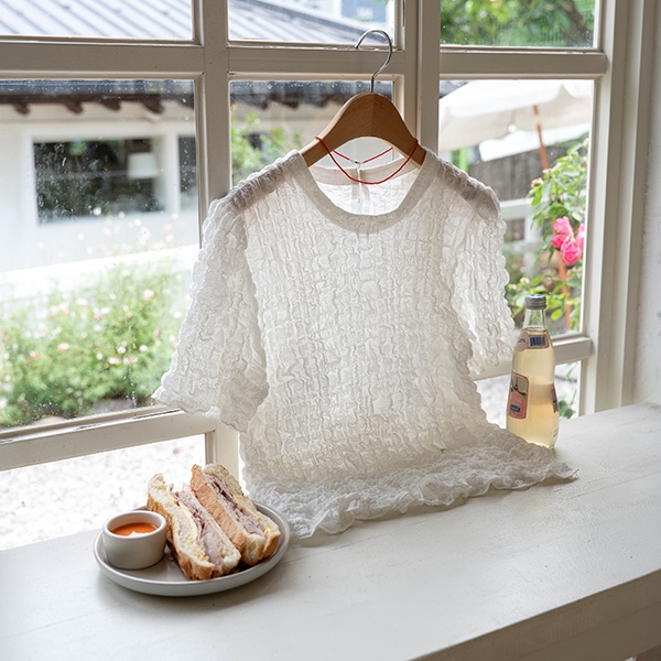 [valyou] Volume Cover Wrinkle Blouse